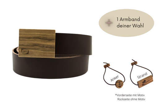 SET - Klassikgürtel Walnuss