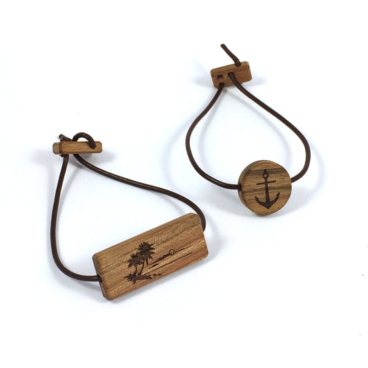 2 in 1: Arm- und Fußband Walnuss